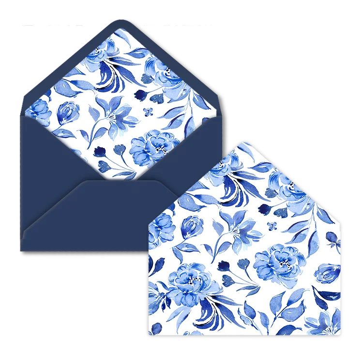 Inlay bloemen Delfts Blauw