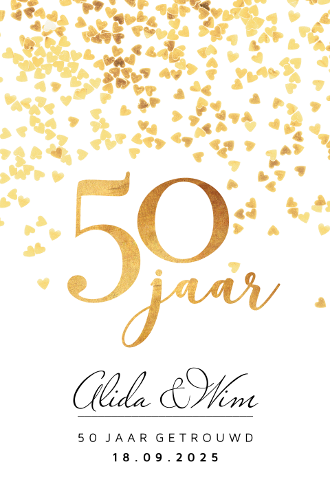Super Uitnodiging 50 jaar getrouwd | Gouden huwelijk QO-89
