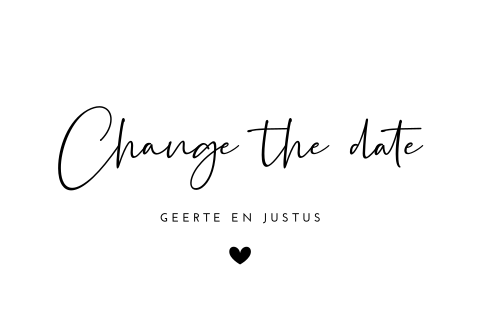 Change the date calligraphy zwart-wit