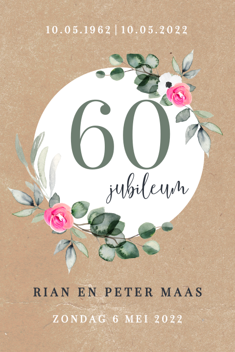 Uitnodiging 60 Jaar Getrouwd Diamanten Huwelijk