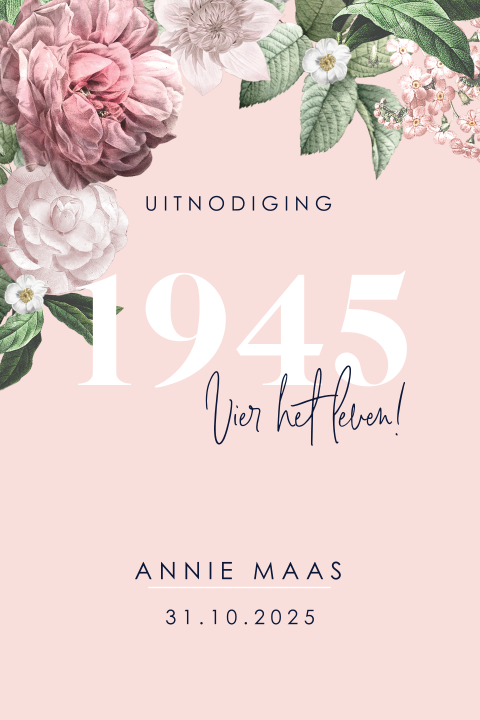 Goede Uitnodiging 80 jaar verjaardag - MadeforMoments KM-56