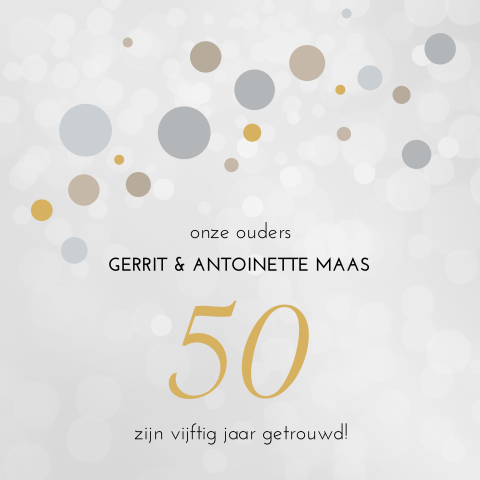 Verwonderlijk Uitnodiging 50 jaar getrouwd | Gouden huwelijk NG-99