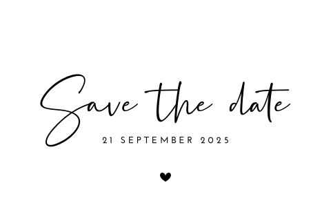 Save the date calligraphy