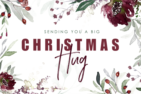 Sending you a big christmas hug kerstkaart