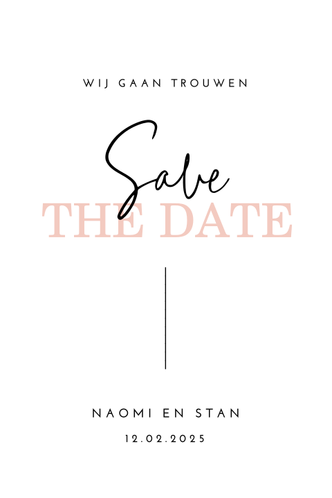 Stijlvolle save the date met calligraphy