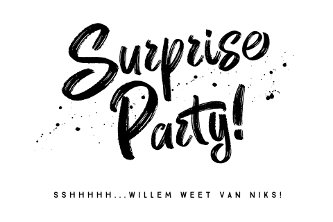 Wonderbaarlijk Uitnodiging surprise party | Verrassingsfeest XP-19