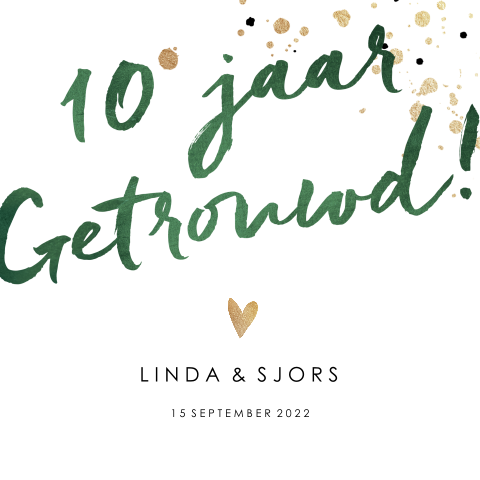 Uitnodiging 10 Jaar Getrouwd Houten Huwelijk