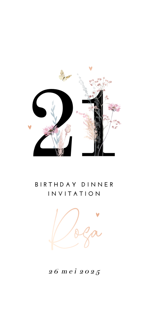 21 diner uitnodiging summer chic