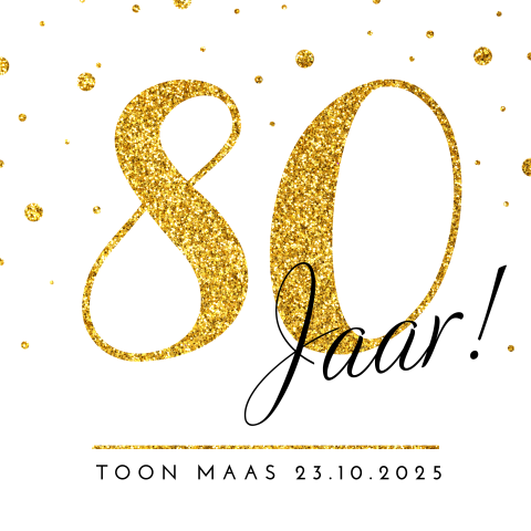Ongekend Uitnodiging 80 jaar verjaardag - MadeforMoments HO-15