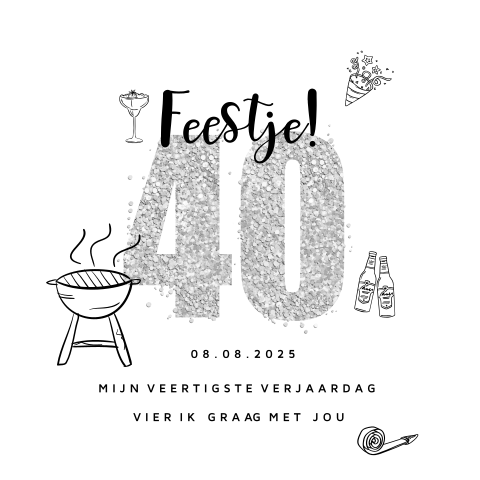 Lyrisch Onderstrepen zweer Verjaardag 40 jaar man bbq feest