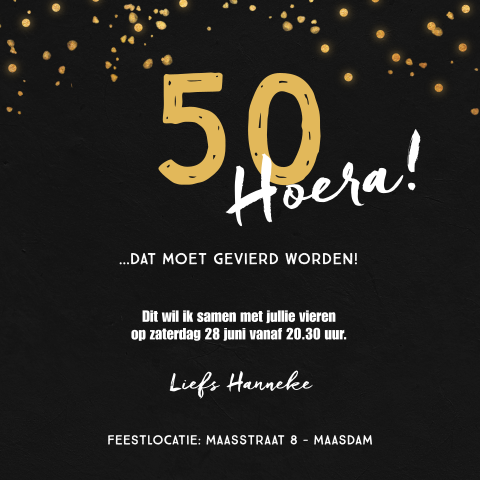 Super Uitnodiging 50 jaar - Abraham Sarah RQ-36