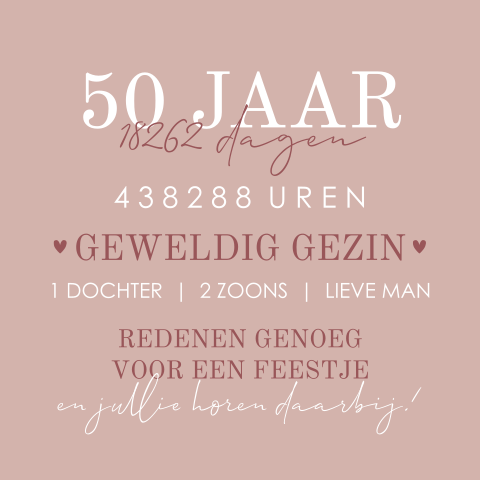 Hedendaags Uitnodiging 50 jaar - Abraham Sarah RC-61