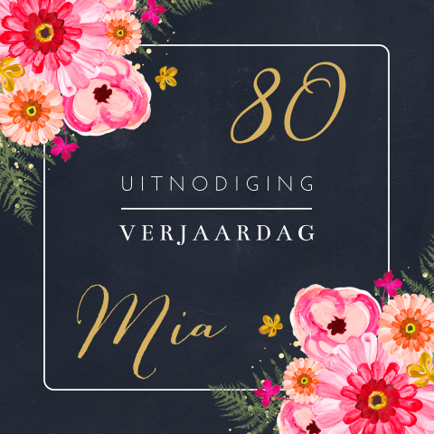 Betere Uitnodiging 80 jaar verjaardag - MadeforMoments YJ-67