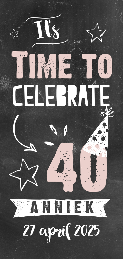 Super Uitnodiging 40 jaar verjaardag | MadeforMoments MZ-05