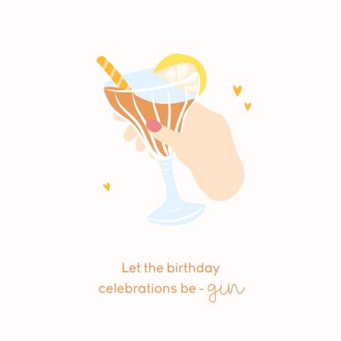 Verjaardagskaart gin tonic vriendin