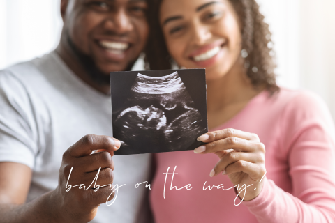 Zwangerschapsaankondiging kaart met foto