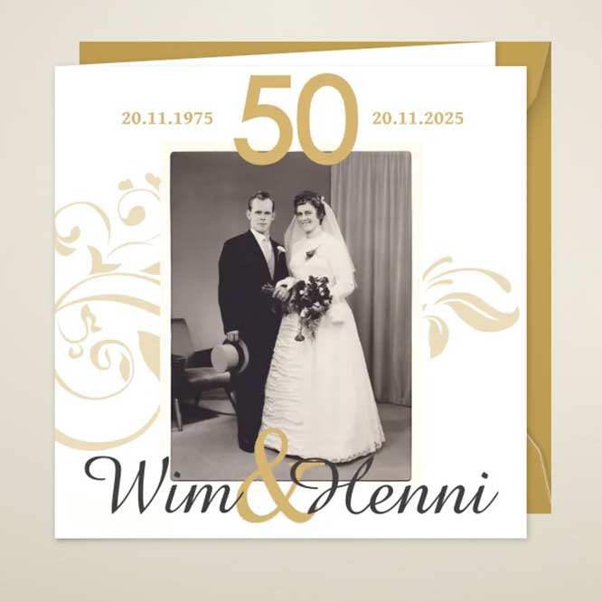 uitnodiging 50 jaar getrouwd