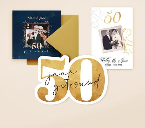 uitnodigingen jubileum 50 jaar getrouwd maken