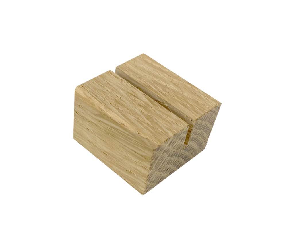 Naamkaartjes houder houten blokje