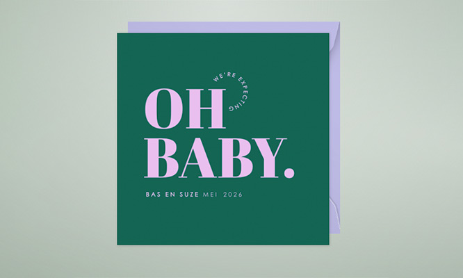 Baby aankondiging kaart