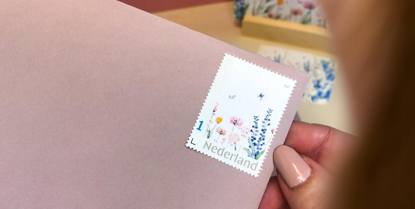 postzegel trouwkaart