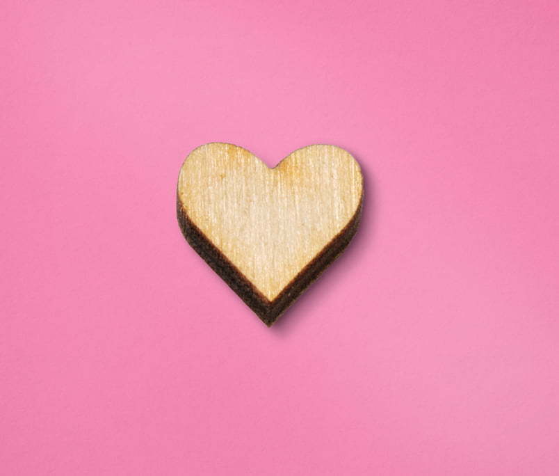 echt houten hartje