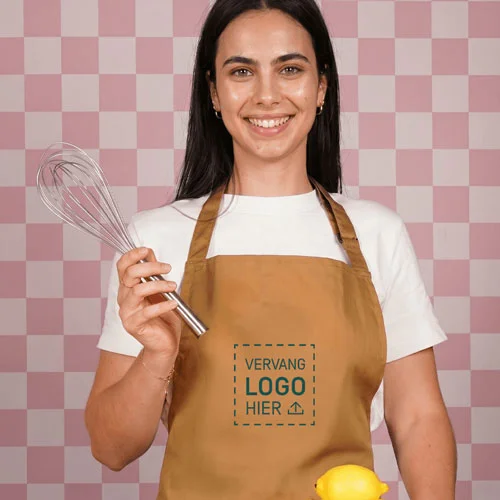 Zakelijk schort relatiegeschenk met logo
