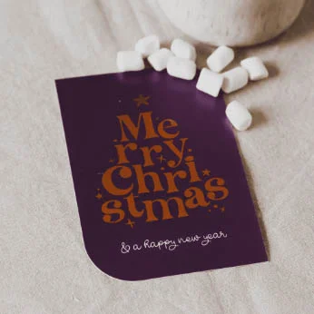 Originele vorm kerstkaart