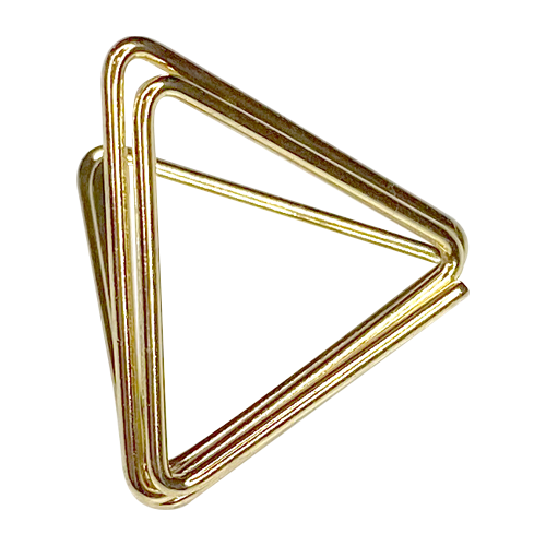 Goudkleurige naamkaarthouder driehoekje